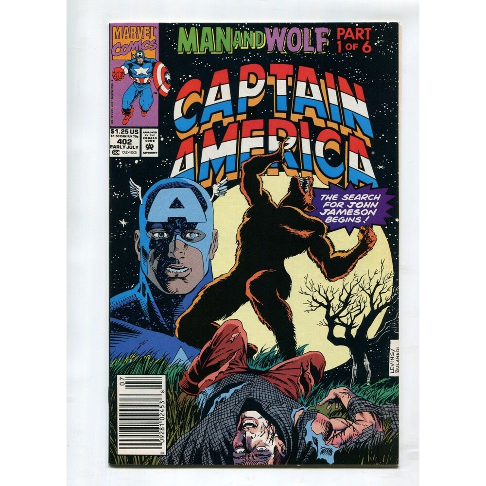 Captain America #402 Marvel Comics 1992 Newsstand Comic Book